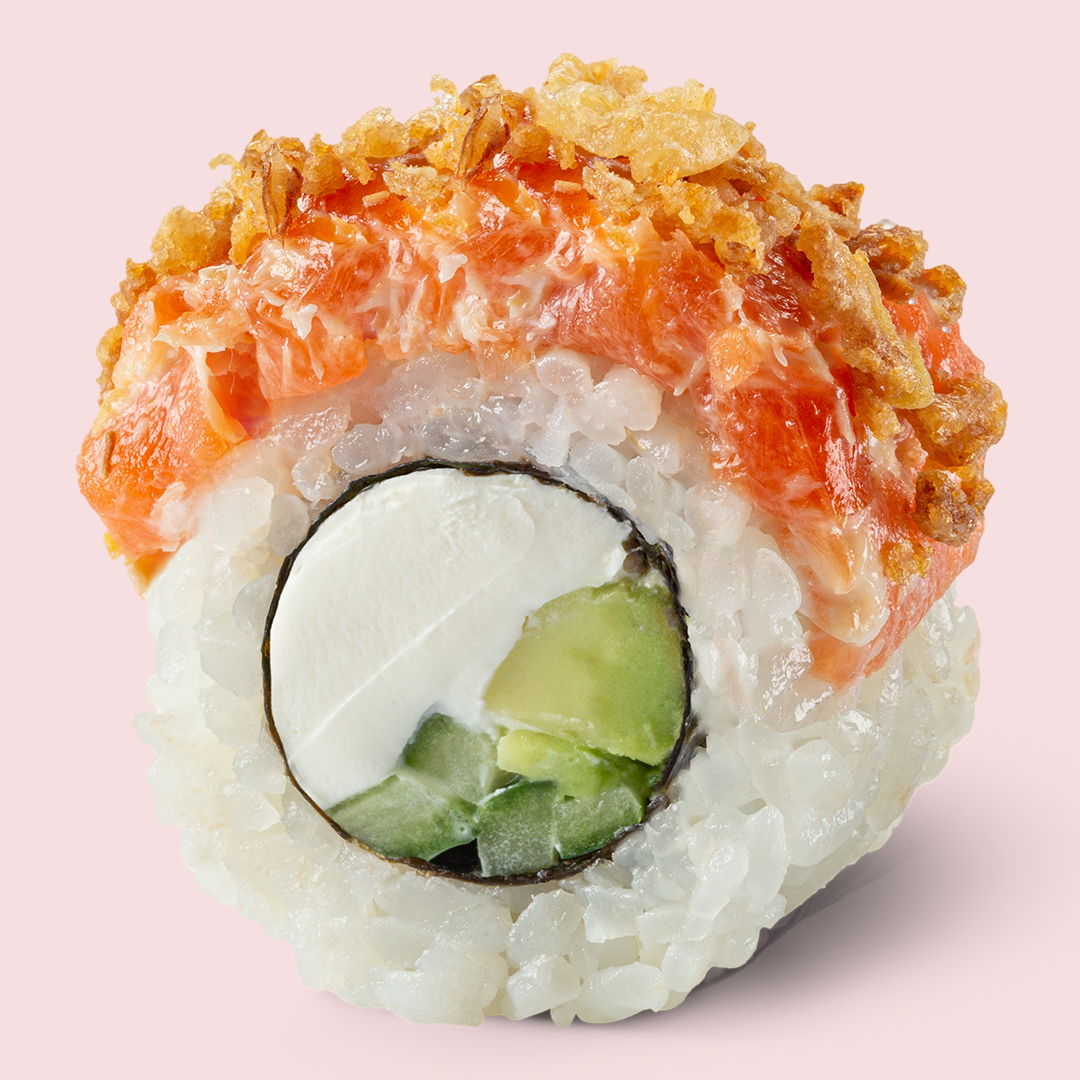 Ролл с тартаром из копчёного лосося Secret Kitchen Заказать ролл с тартаром из копченого лосося в Волгограде
