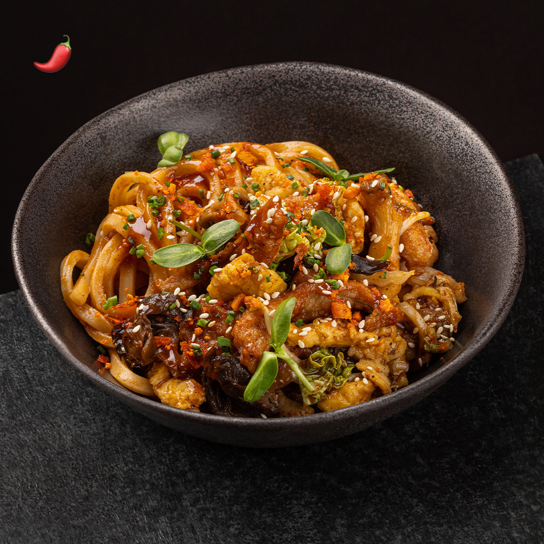 Удон с перечной курицей Secret Kitchen Заказать Удон с перечной курицей в Волгограде